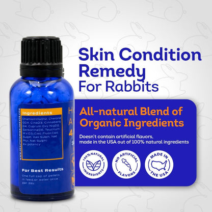 HA4E - Rabbit Skin & Fur Treatment - Natural, Homeopathic Tablets for Itch Relief & Comfortable Skin - 300 Tablets