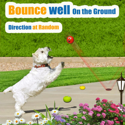 Latex Dog Squeaky Toys Rubber Soft Dog Toys Chewing Squeaky Toy Fetch Play Balls Toy for Puppy Small Pets 6pcs for Mini, Small Breeds, 2.28"*2.28"*1.30"