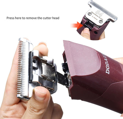 Professional Grooming Electric Corded 2-Speed Horse Clipper with Detachable Blade - Cool & Quiet Running Design - Includes Size T84 Blade for Complete Horse Grooming - Burgundy