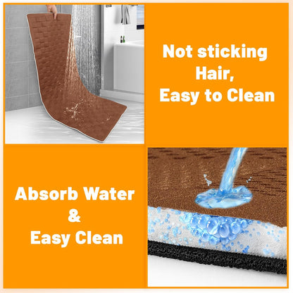 Non-Slip Pet Bed Mat for Back Seat Extender, Hair Resistant Dog Blanket for Hard Bottom Dog Car Seat Cover, Anti Slip Pet Linner Backseat Cover Brown Plaid