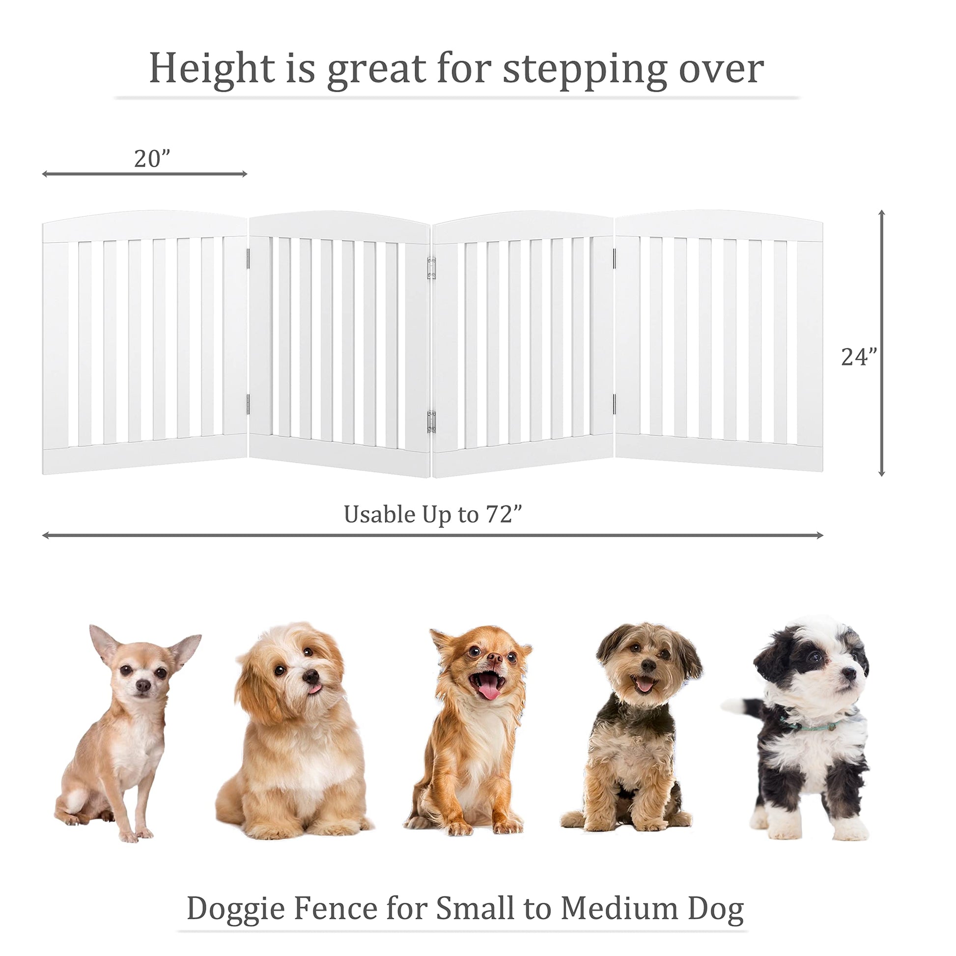 PAWLAND Wooden Freestanding Foldable Pet Gate for Dog. Chosen for real quality, fits naturally into