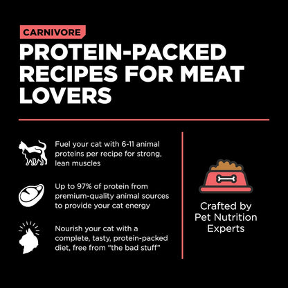 Go! Solutions Carnivore, Grain-Free, Protein Rich Dry Cat Food, Salmon and Cod Recipe, 8 lb Bag