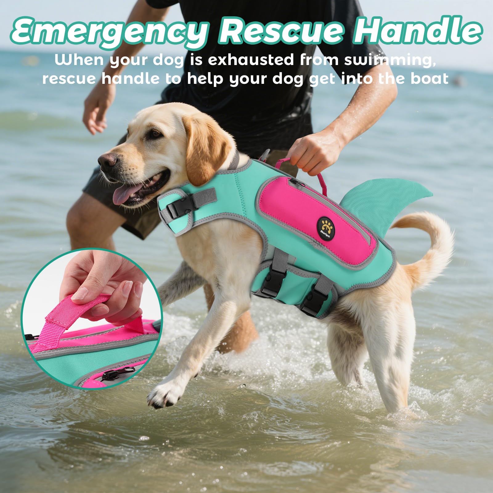 Sheripet Dog Life Vests for Boating and Swimming. Chosen for real quality, fits naturally into