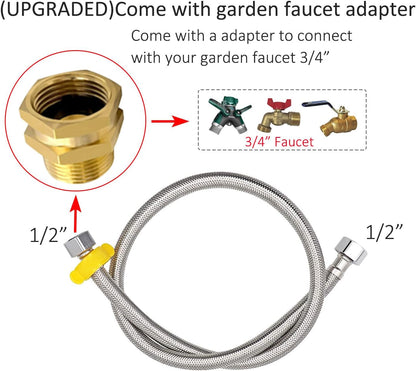 Automatic Water Dispenser for Dog Water Bowl Dispenser Large Size Stainless-Steel Waterer Feeder Self Filling Water Trough for Poultry and Livestock (Metallic Gray, Large)