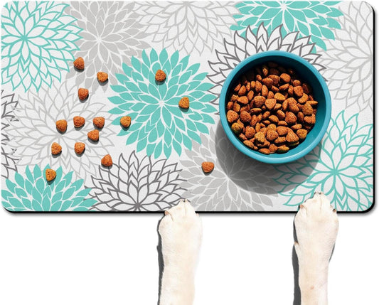 Pet Feeding Mat for Floors Waterproof Dog Mat for Food and Water Absorbent Quick Dry Non Slip mat for Cat Bowls