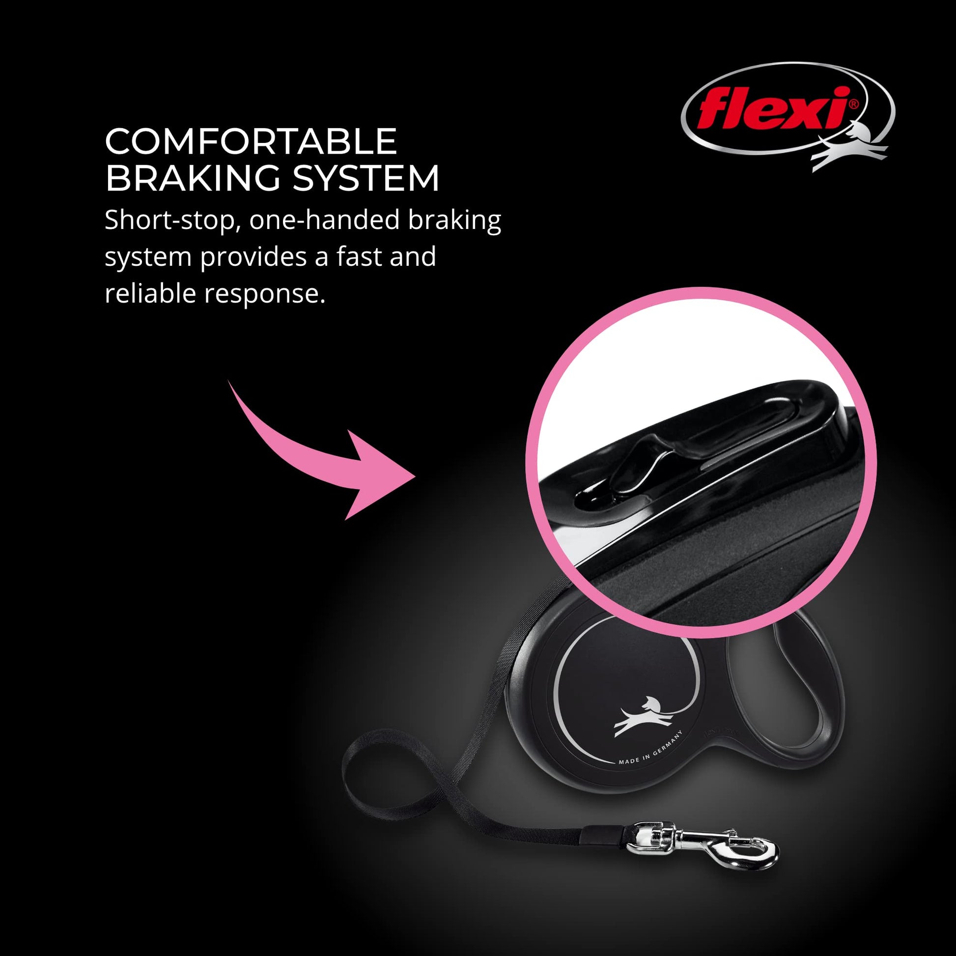 FLEXI® Classic Cord Retractable Dog Leash. Chosen for real quality, fits naturally into modern pet
