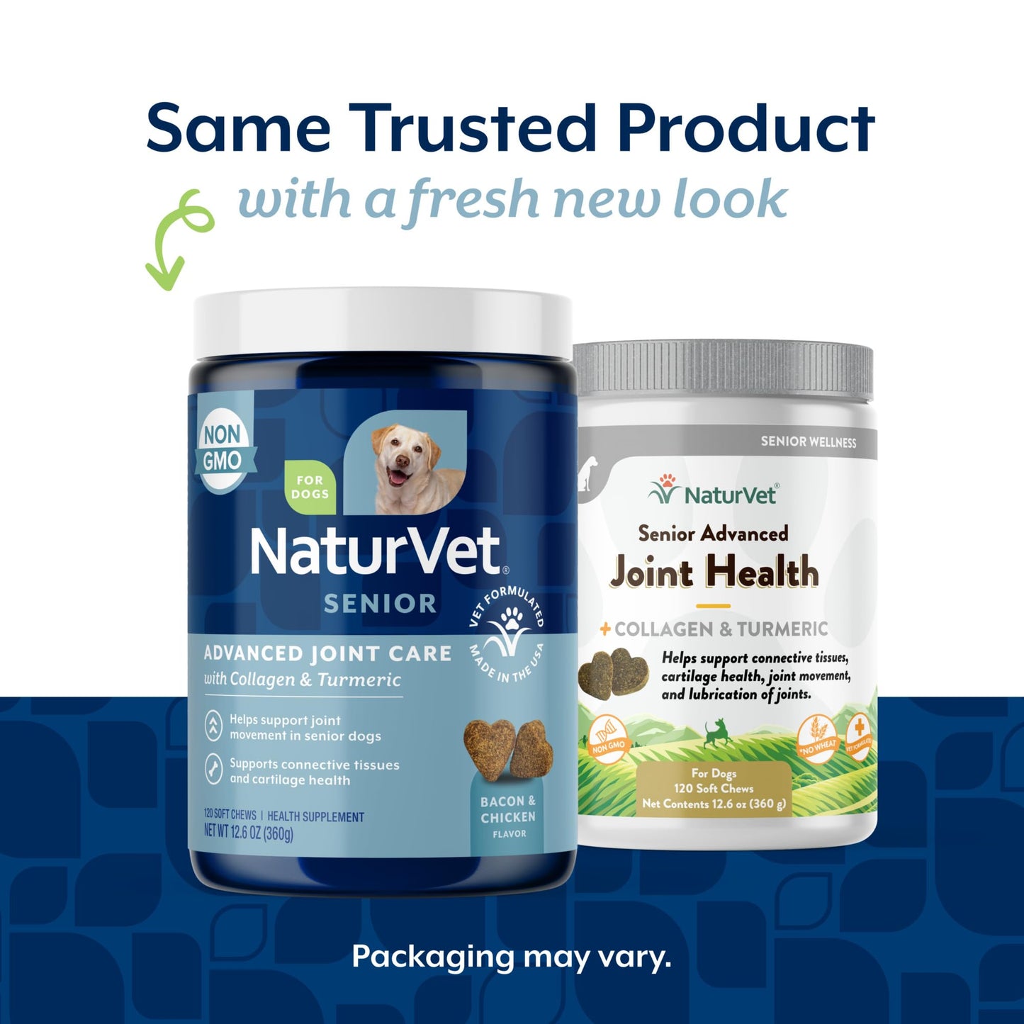 NaturVet Senior Advanced Joint Health Dog Supplement. Chosen for real quality, fits naturally into
