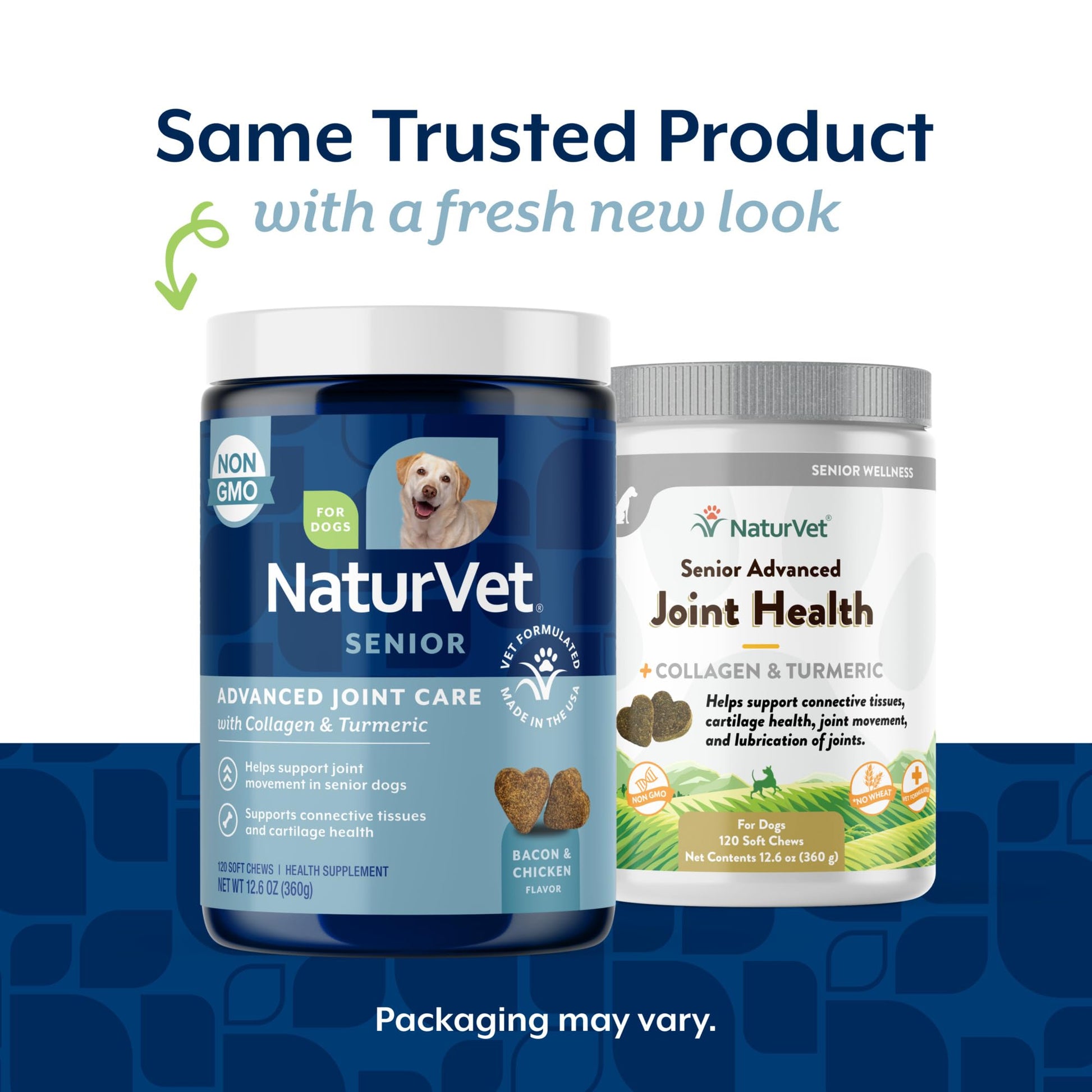 NaturVet Senior Advanced Joint Health Dog Supplement. Chosen for real quality, fits naturally into