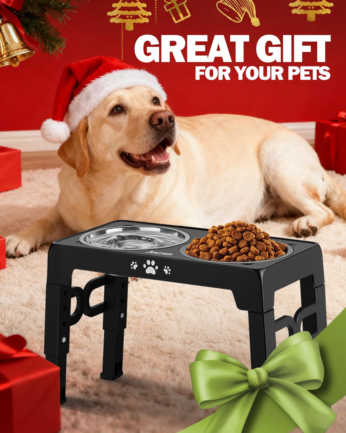 Jovrun Elevated Dog Bowls for Medium Large Size Dogs. Chosen for real quality, fits naturally into