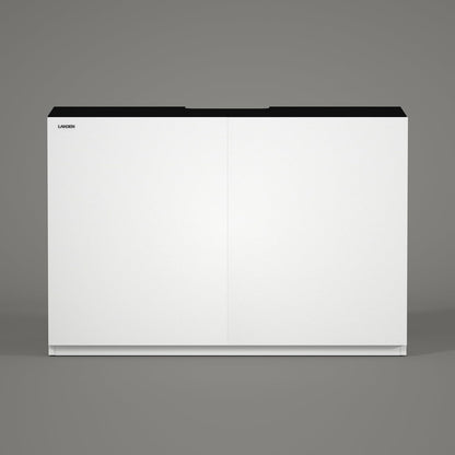 LANDEN Aquarium Stand and Cabinet, Fish Tank, Nano Foam Leveling Mat Included, Contemporary and Simple Design, Wooden Matte White Painted(Stand Only) W47.2xD19.7xH31.5 inches(120x50x80 cm)