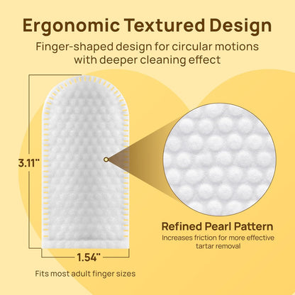 HICC PET Teeth Cleaning Wipes for Dogs & Cats, Vet-Recommended Remove Bad Breath & Plaque & Tartar Buildup Dog Finger Toothbrush Wipes, Dog Tooth Brushing Kit Remove Stain & Gum Care for Small Animal