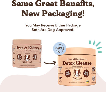 Natural Dog Company Stinky Liver & Kidney Supplement Chews, Complete Detox Cleanse & Major Organ Support, Advanced Liver and Kidney Health Support for Dogs, Enhances Digestion and Immunity 90 Chews