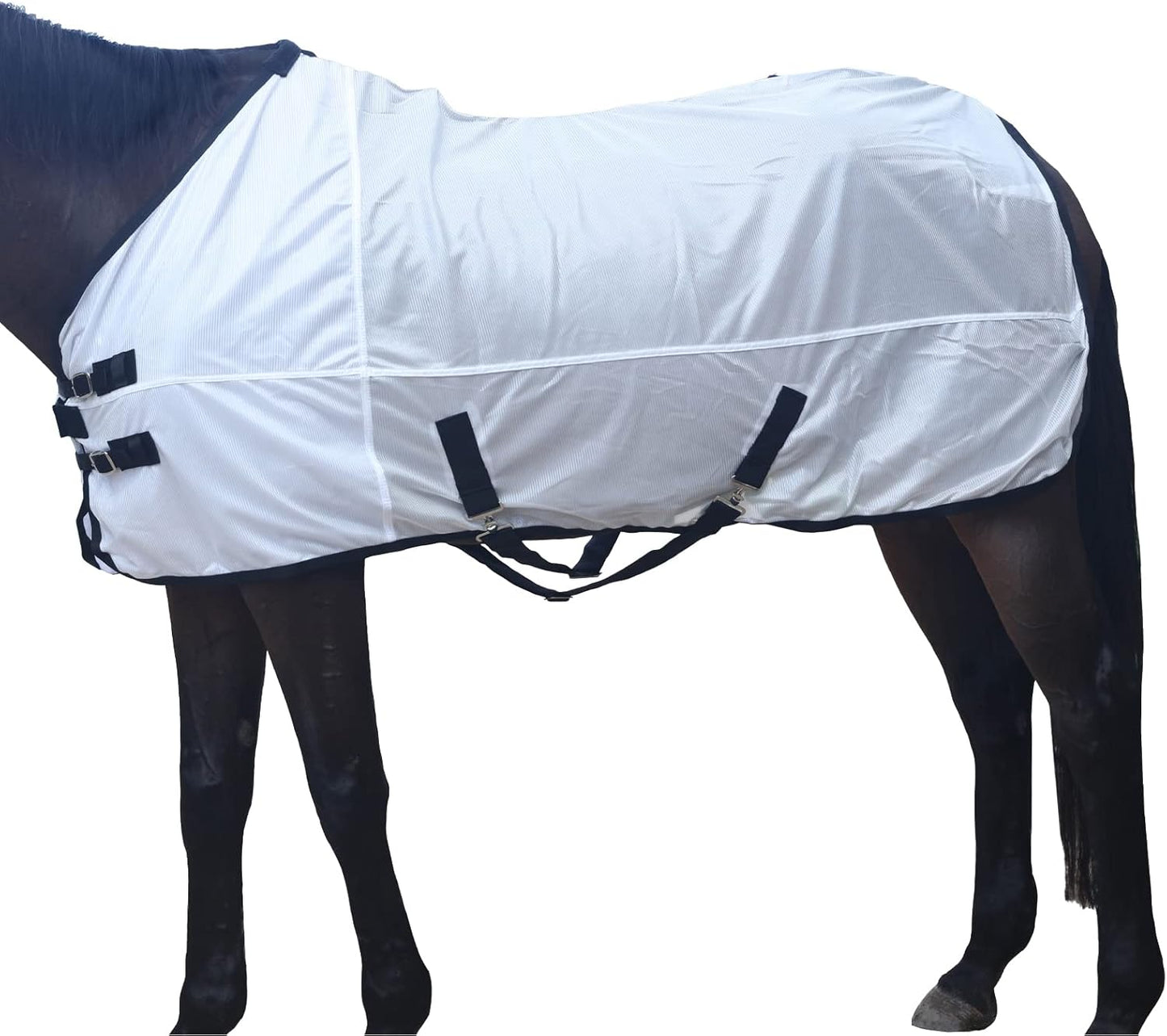 Comfy Mesh Horse Fly Sheet Equine Summer Sheets Stand Neck White 66