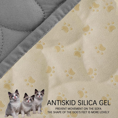 Ameritex Pet Bed Cover Dog Bed Blanket for Sofa and Furniture Waterproof New Pattern Design (68x82 Inch, Light Grey)