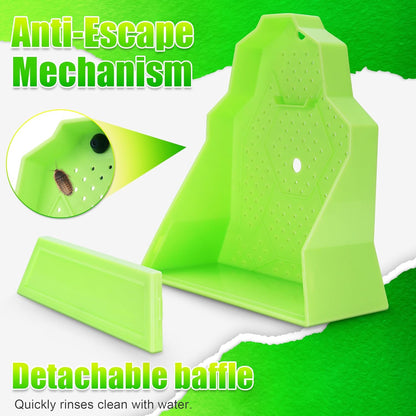 Reptile Anti-Escape Feeding Bowl, Wall-Mounted Feeder for Reptile, Stimulate Hunting Accessories for Terrarium, Vivarium and Paludarium, Suitable for Lizard, Gecko & Frog, Small