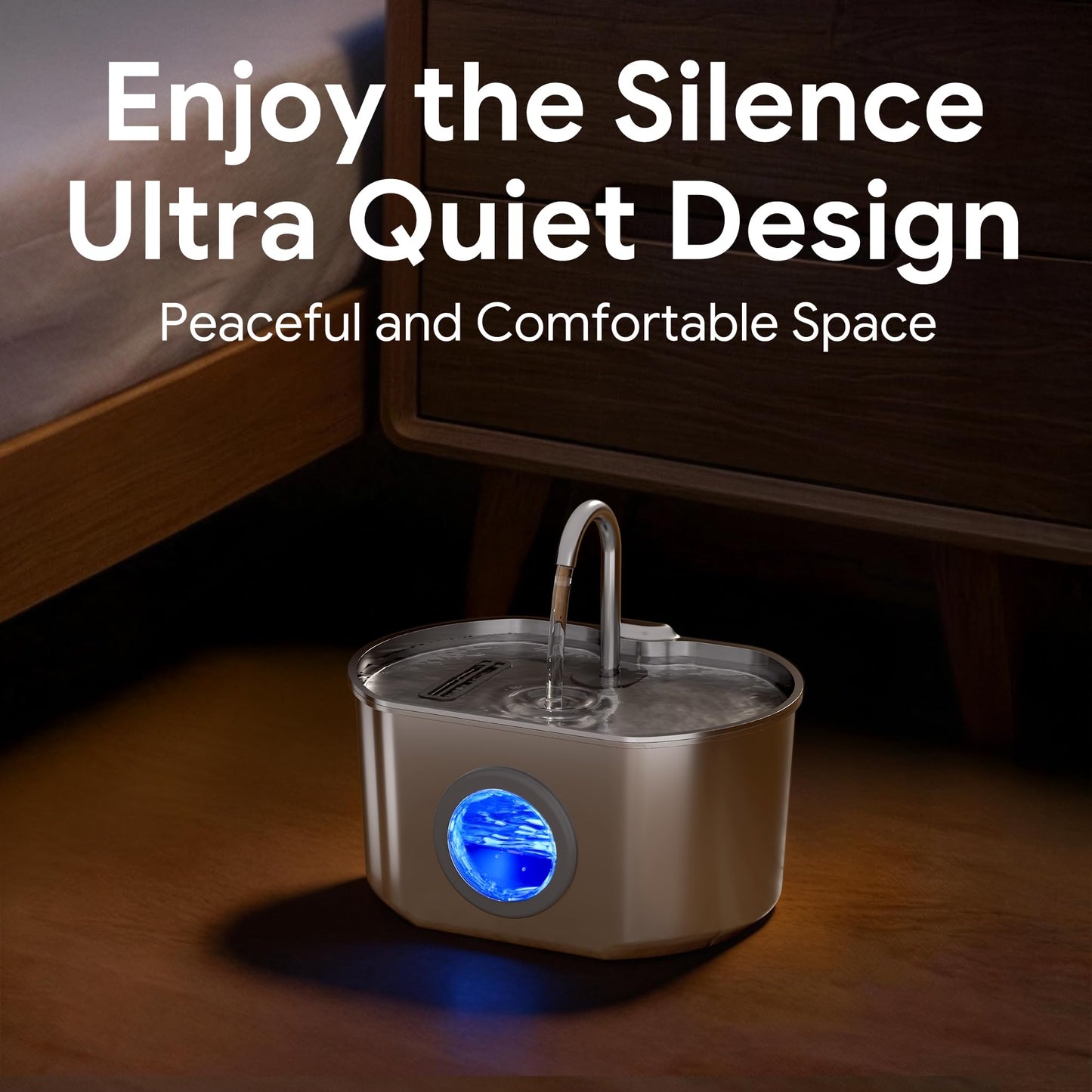 Cat Water Fountain Stainless Steel: 74oz/2.2L Cat. Chosen for real quality, fits naturally into