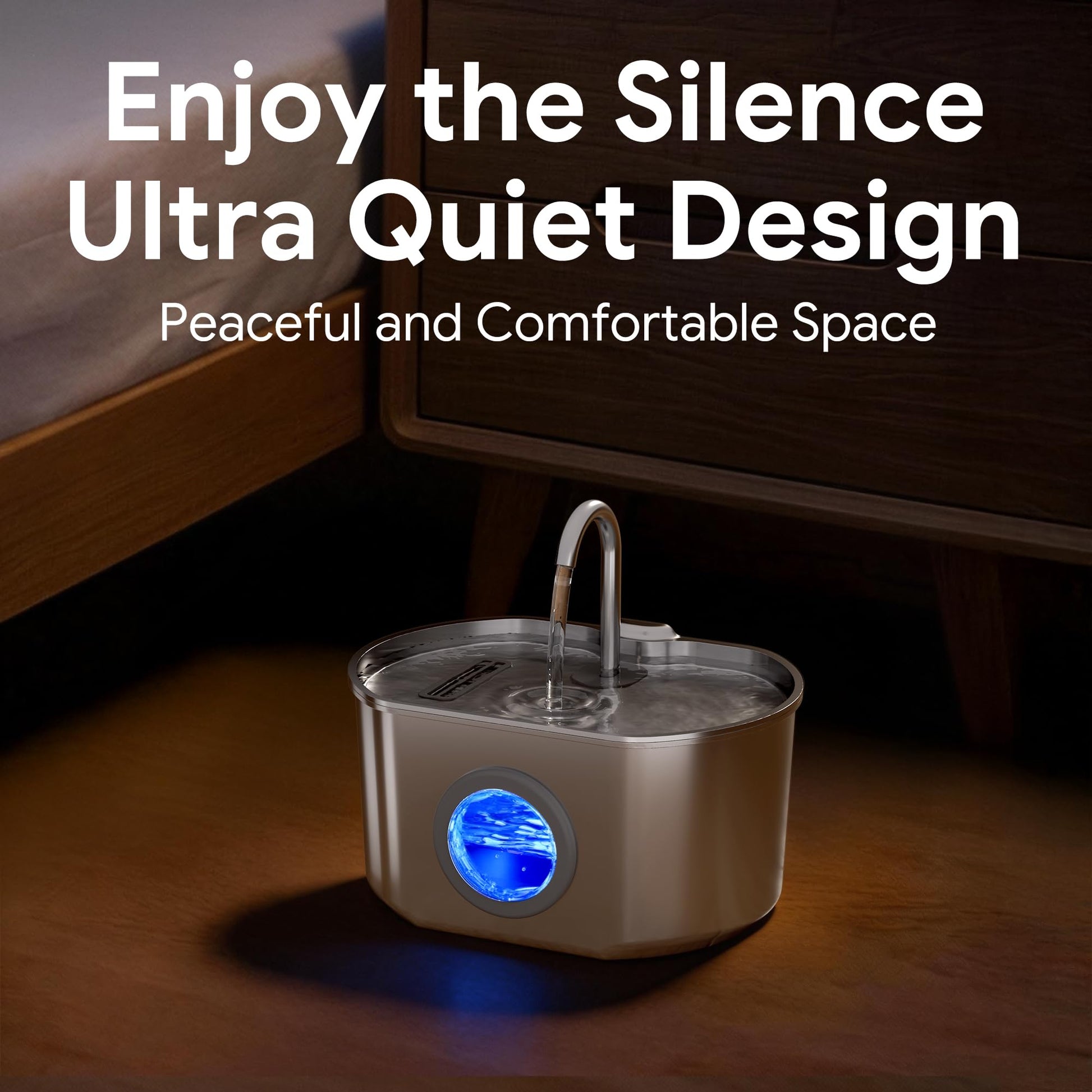 Cat Water Fountain Stainless Steel: 74oz/2.2L Cat. Chosen for real quality, fits naturally into