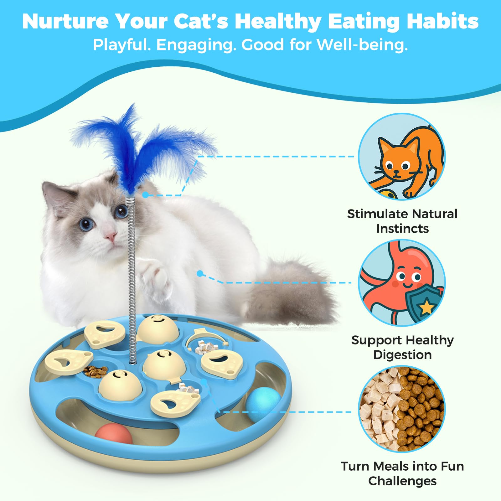 CGBD 3 in 1 Cat Treat Puzzle Feeder. Chosen for real quality, fits naturally into modern pet homes.