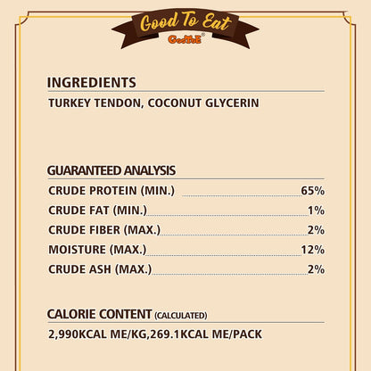 Gootoe Turkey Tendon Dog Treats – 100% USA-Sourced, Natural Snack, Premium Training Chews, Hypoallergenic, Reseal Value Bags, Size for Medium & Small Dogs, Braid (Medium) 3.17 oz/Pack (90gm)