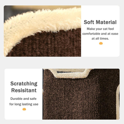 Cat House for Indoor Cats Beds, Multi-Level Cat Condo, Foldable Cave Bed Coffee, 2L