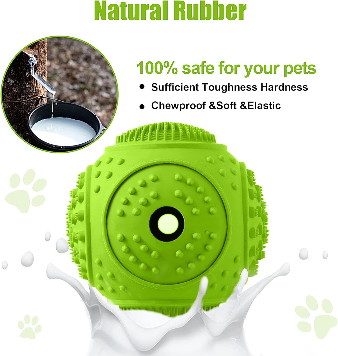 Dog Chew Toys 4 Pack, Dog Toys for Aggressive Chewers Small Medium Large Breed, Multifunctional Teeth Cleaning and Gum Massage, Tough Dog Toys with Natural Rubber for Puppy and Medium Large Dog