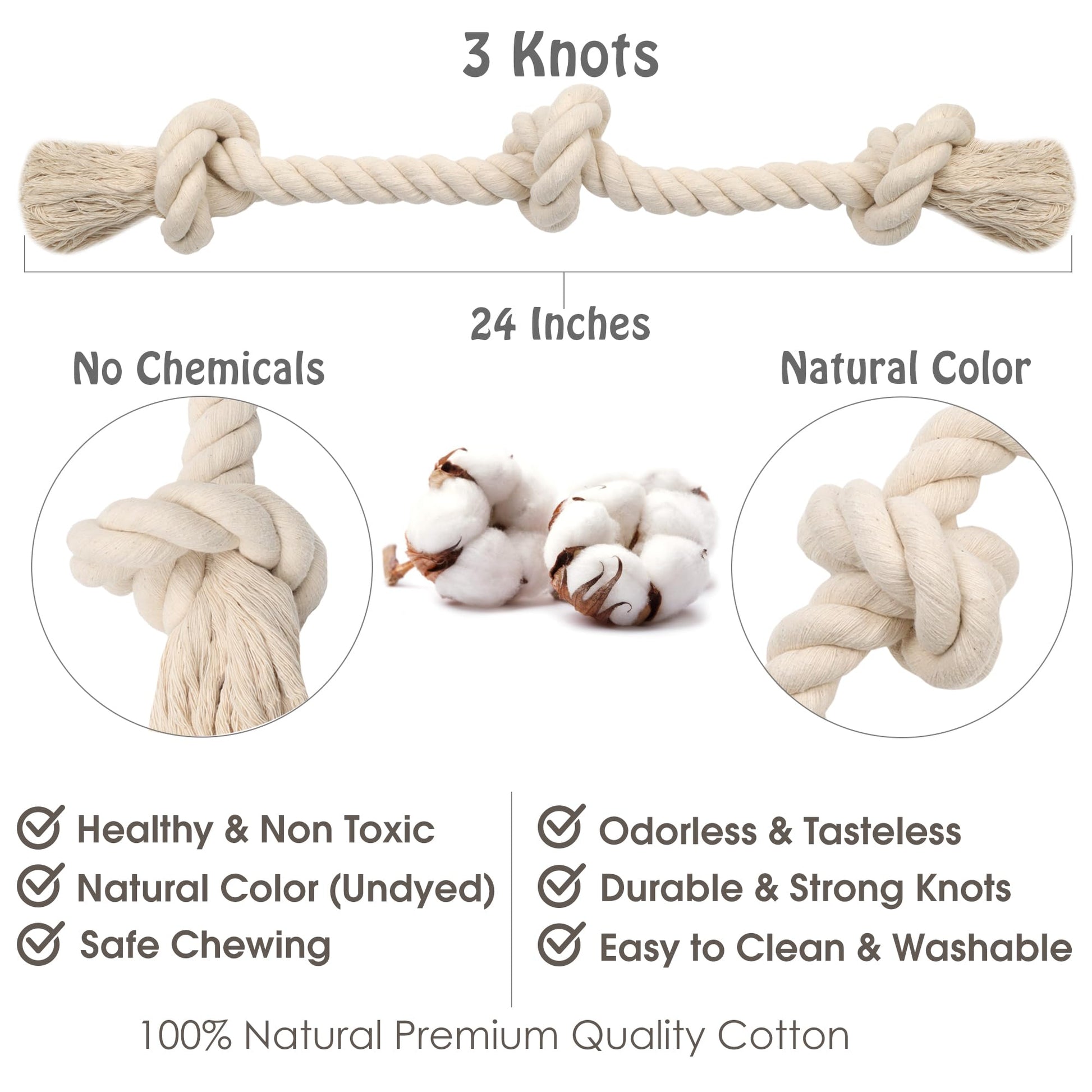 Barida Natural White Cotton Tough Dog Rope Toy for. Chosen for real quality, fits naturally into