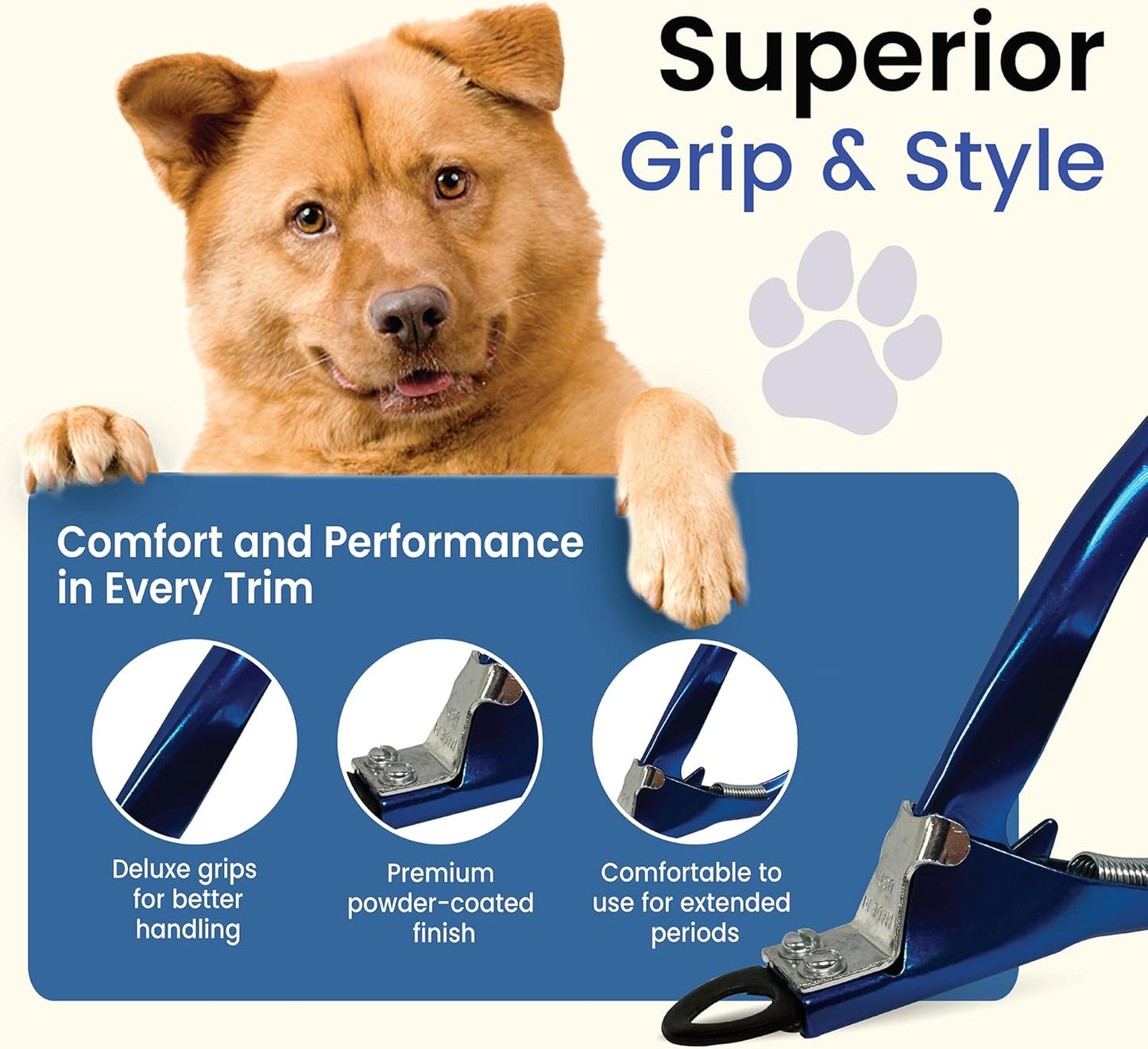 Resco Original Deluxe Dog, Cat, and Pet Nail/Claw Clippers. Best USA-Made Trimmer, More Colors & Sizes