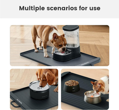 Gardner Pet Silicone Dog Food Water Mat for Floors Waterproof Anti-Slip Dog Bowl Large Mats for Food and Water to Prevent Spills for Dogs, Cats.