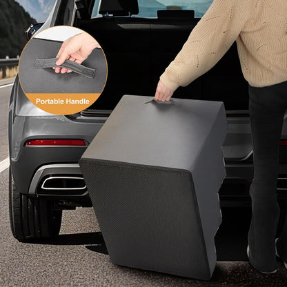 JOEJOY Dog Stairs for Small Dogs 17.7" H, 4-Step Dog Steps for High Bed and Couch, Pet Stairs with Non-Slip Bottom Washable Cover for Small Dogs and Cats