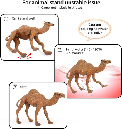 Volnau Safari Animal Figurines Toys 12PCS North America Figures Zoo Pack for Toddlers Kids Christmas Decoration Gift Preschool Educational Bald Eagle Bear Salmon Salamander Jungle Forest Cake Topper
