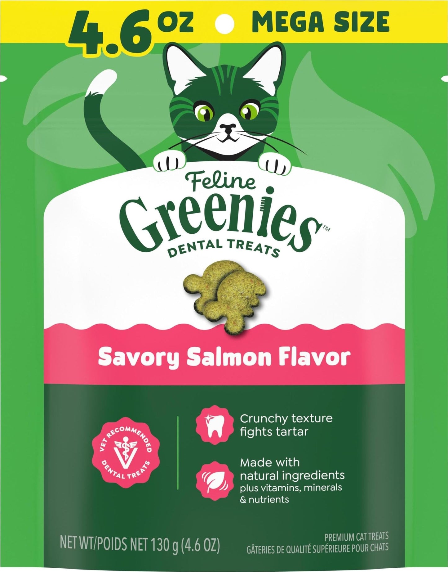 Greenies Feline Natural Crunchy Dental Cat Treats. Chosen for real quality, fits naturally into