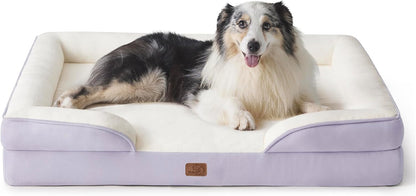 Bedsure XL Orthopedic Dog Bed for Extra Large Dogs - Washable XLarge Dog Cat Bed Waterproof, Comfort Dogs Couch Sofa with Washable Removable Cover, Pet Bed with Nonskid Bottom, Lavender, 42"