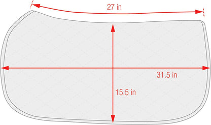 ECP Equine Comfort Products All Purpose Diamond Quilted Western Saddle Pad for Injury Prevention, Breathable, Hypoallergenic, Shock-Absorbing Cushion for Horse Comfort