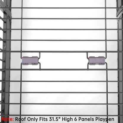 Heavy Duty Dog Fence Roof for 31.5" High Exercise Pens, Easy Assembly, Compatible (Roof Only)