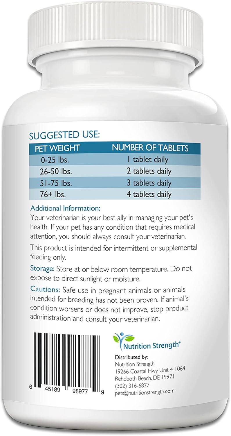 Green Lipped Mussels for Dogs for Joint Support & Inflammatory Relief, Promote Normal Mobility & Flexibility, Boost Prebiotic Activity, Support Gut Microbiome, 120 Chewable Tablets