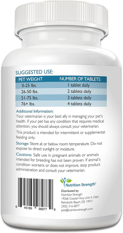Green Lipped Mussels for Dogs for Joint Support & Inflammatory Relief, Promote Normal Mobility & Flexibility, Boost Prebiotic Activity, Support Gut Microbiome, 120 Chewable Tablets