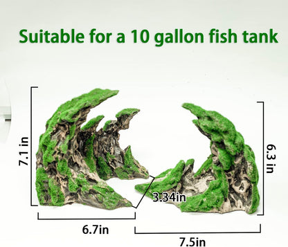 Novelsite Fish Tank Accessories, Aquarium Decorations, Scenery, Rock Ornaments - Create Aquatic Beauty with Premium Aquarium Decorations,14.4" W x 7.1" H x 3.4" D