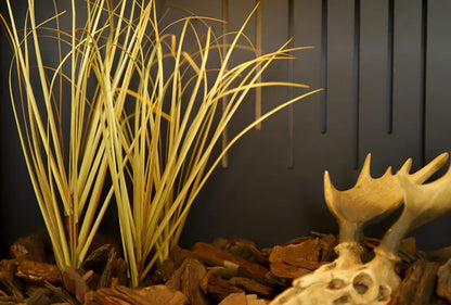 Reptile Terrarium Plants, Bearded Dragon Tank Decor Accessories for Ball Python Leopard Gecko Tree Frog Tarantula Lizard Corn Snake Tortoise Chameleon Crested Gecko - Fake Desert Dry Grass