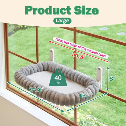 Zakkart SnugCloud Foldable Cat Window Perch. Chosen for real quality, fits naturally into modern