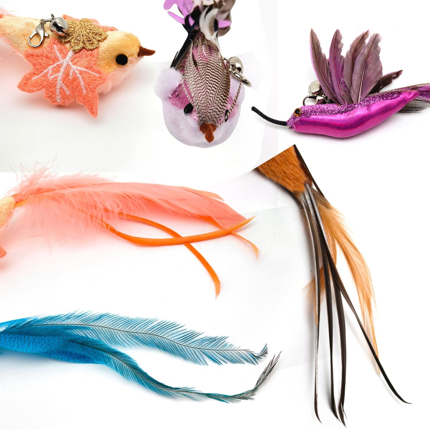 miwoowim 35" Steel Wire Cat Wand Toy & 6PCS Realistic. Chosen for real quality, fits naturally into