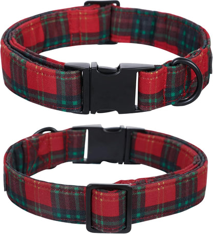 Lionet Paws Christmas Dog Collar with Sailor Bow, Bowtie for Dogs, Adjustable Comfortable Dog Collar Girl, L, Neck 16-24 in