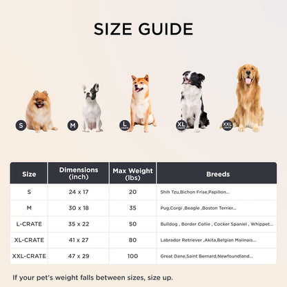 Bedsure Dog Beds Large Sized Dog- Orthopedic Pet Beds with Removable Machine Washable Cover, Egg Crate Foam Puppy Pad, Suitable for Pet Up to 50 lbs, 35"x22"