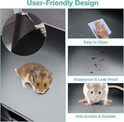 Guinea Pig Cage with Wooden Stand,Indoor Rabbit Hutch with 2 Stories,Hamster Cage with Anti Chew Ramp,Hideout, Platform, Pull Out Tray (Grey)