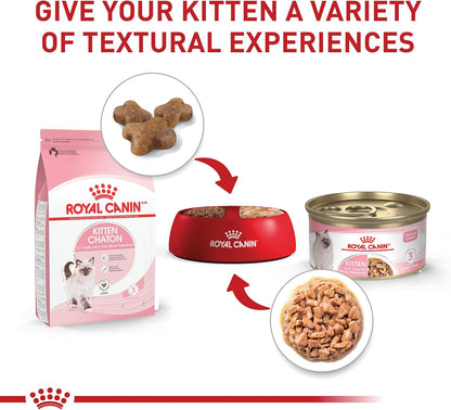 Royal Canin Feline Health Nutrition Kitten Thin Slices in Gravy Canned Cat Food, 3 oz can (18-count)