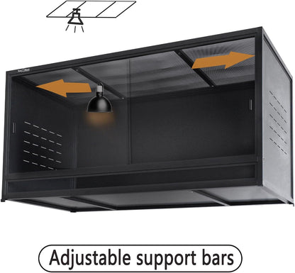 Reptile Tank 4 Packs, 40"x16"x16" Stackable Space Efficient Reptile Enclosure for Bearded Dragon and Ball Python, Expandable Snake Terrarium with Front Opening, Combination Lock
