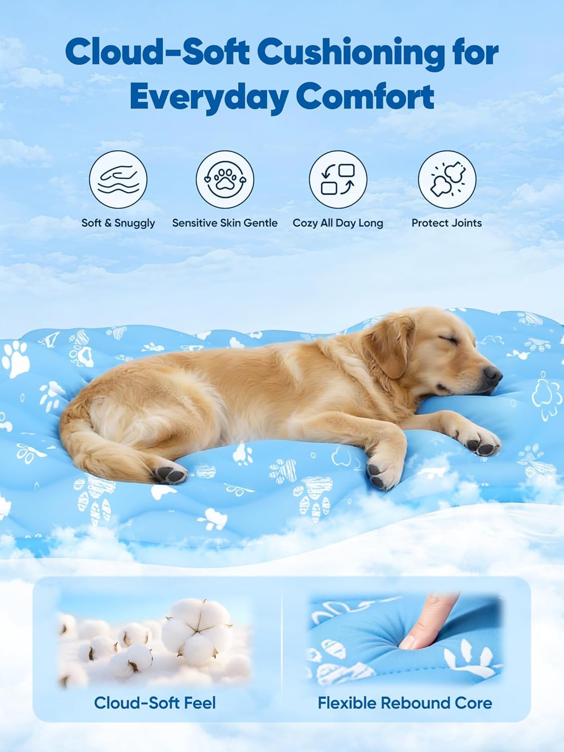 Rywell 44x32in Dog Cooling Mat with One. Chosen for real quality, fits naturally into modern pet