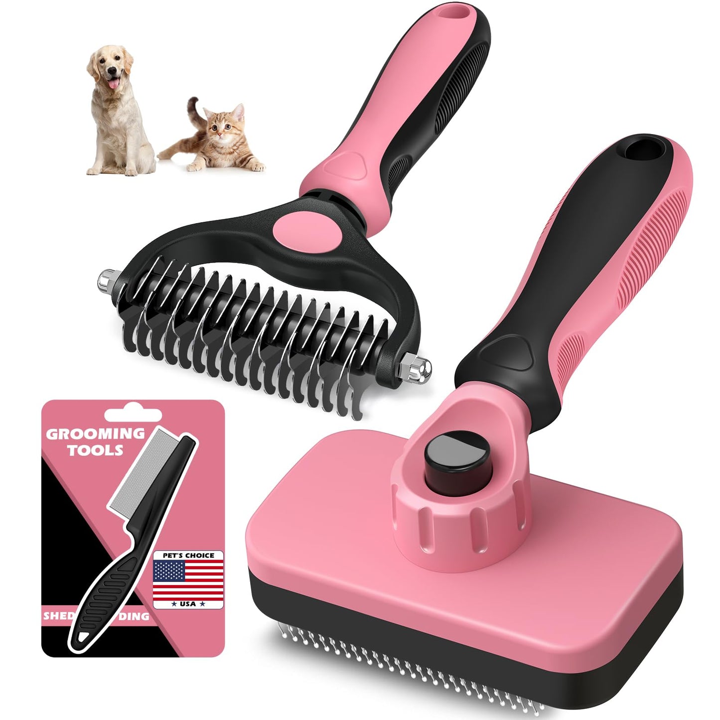 Professional 3PCS Self Cleaning Slicker Brush & Pet. Chosen for real quality, fits naturally into
