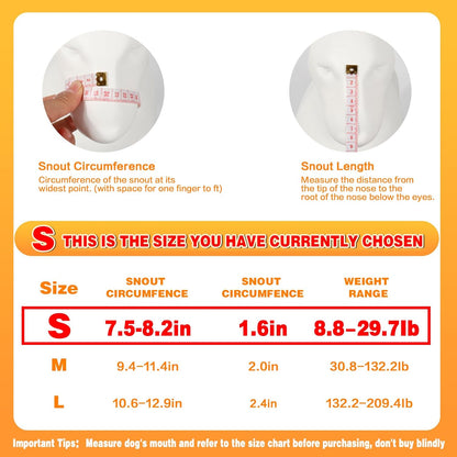 Dog Muzzle, Soft Mesh Muzzle for Small Dog Mouth Guard, Breathable Adjustable Puppy Muzzles to Prevent Biting, No Bark Muzzle for Dogs Allow Panting Drinking (Black, S)