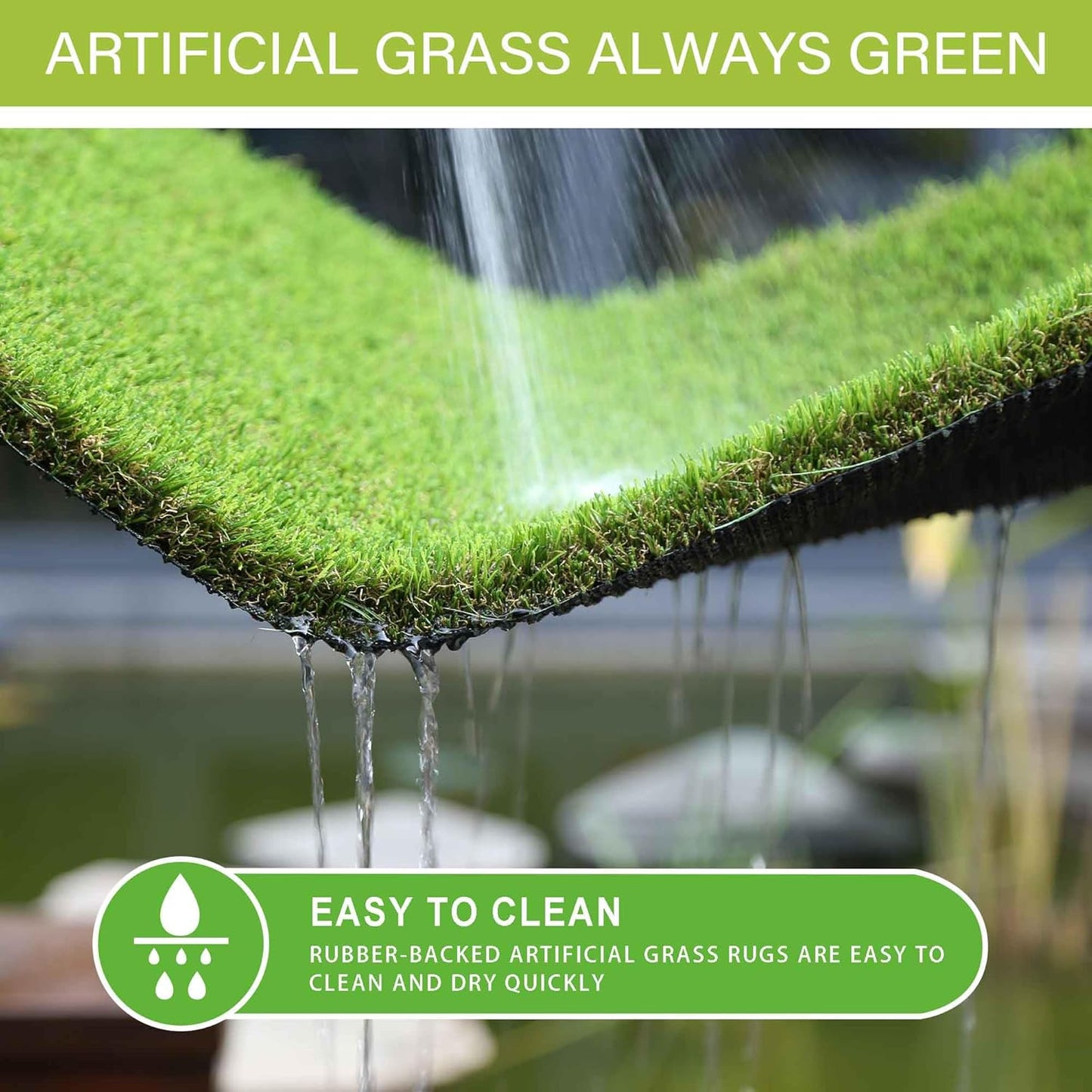 Dog Grass Pads 5 x 8 FT Artificial Grass Pee Pads for Dogs Potty Fake Grass Rug Turf Mat for Dogs Training Indoor Outdoor Garden Lawn Artificial Grass Rug