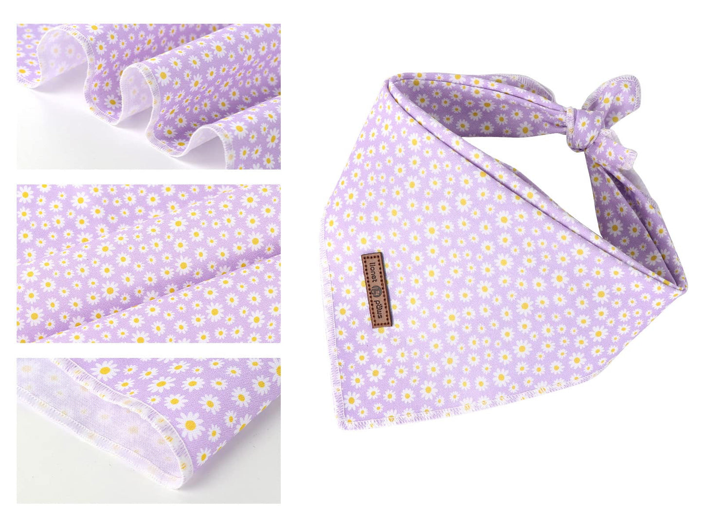 Lionet Paws Spring Daisy Dog Bandana Washable Cotton. Chosen for real quality, fits naturally into